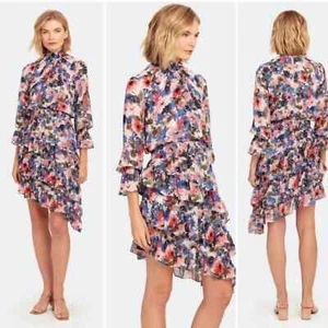 Misa Los Angeles x Revolve Tie Dye Floral Savanna Asymmetrical Hem Dress XS - Picture 1 of 13