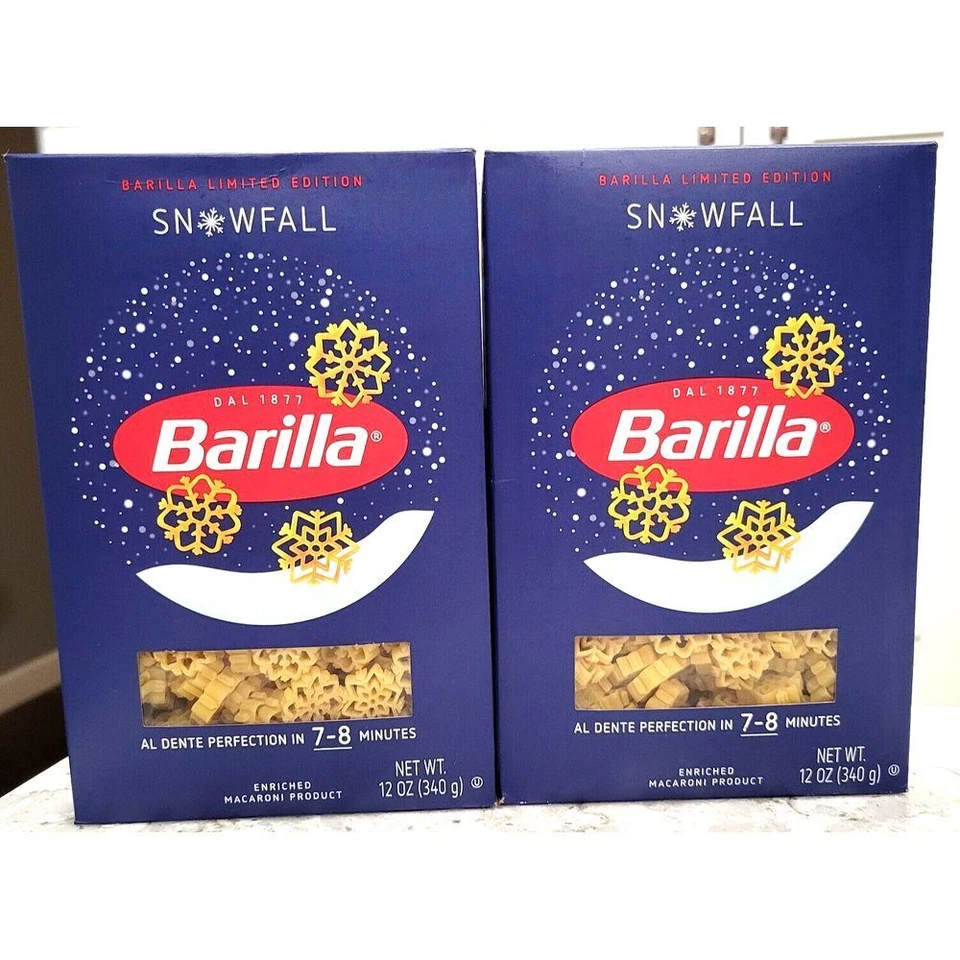 Barilla Snowfall Pasta Limited Edition Holiday 12 oz - Lot of 2 - SHIPS SAME DAY - Image 1 of 4
