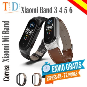 Correa cuero para Xiaomi Mi Band 3 4 5 6 lisas Alta Calidad Pulsera Piel - Imagen 1 de 11