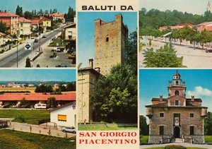 23-43E) SALUTI DA SAN GIORGIO PIACENTINO VEDUTINE PIACENZA - Picture 1 of 2