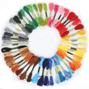 Cotton Cross Stitch Thread - Multicolor Embroidery Floss Sewing Skeins Cord 8Pcs - Picture 1 of 19