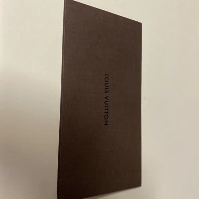 Louis Vuitton Brown Solid Textured Envelope GUC Receipt Holder Bifold Folder - Image 1 of 4