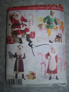 SIMPLICITY PATTERN 2542 SANTA MRS CLAUS ELFE HERREN MISSES GRÖSSEN LARGE XLARGE UNGESCHNITTEN - Bild 1 von 1