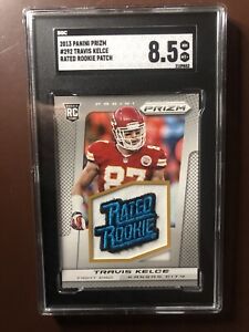 2013 Panini Prizm TRAVIS KELCE #292 ~ Rated Rookie Patch SGC 8.5
