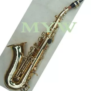 Funion Bb Sopransaxophon-Kit gebogener Körper Messing Körperetui Mundstück Kit - Bild 1 von 6