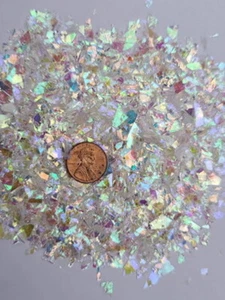 Opal Eis Glitzer schillernde Fetzen Flocken kleine Größe Nailart-Handwerk US-Verkäufer - Bild 1 von 3