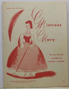 Mistress Mary (Nursery Rhyme) - Partituras 1958 - Imagen 1 de 3