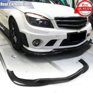 Parachoques delantero de fibra de carbono para Mercedes W204 C63 2008-2011 alerón labio barbilla - Imagen 1 de 12