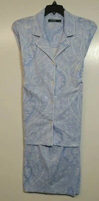 NUEVO PLUS Mujer LAUREN~RALPH LAUREN PIJAMA PANTALONES CORTOS CONJUNTO DE 2 Piezas Talla 2X Logo Algodón Foto 1 de 4