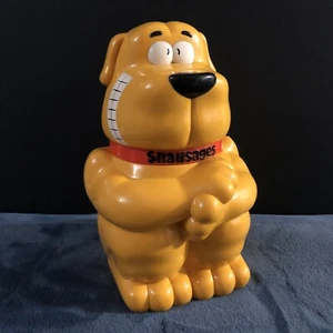 Vintage 1991 Quaker Oats Talking SNAUSAGES Dog Treat Plastic Container EUC - Picture 1 of 9