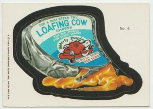 Wacky Packages 1985 Topps Sticker #6 Loafing Cow Cheese - Imagen 1 de 2