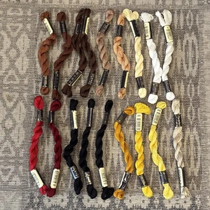 New LOT 18 5G Anchor Perle Pearl Cotton Embroidery Floss Vintage NOS Variety - Picture 1 of 5