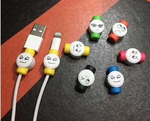 Protecteur Tous Type De Cable Usb pour iPhone Samsung écouteur Avec Motif smiley - Photo 1 sur 13