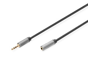 DIGITUS Audio Verlängerungskabel, 3,5 mm Klinke auf 3,5 mm Buchse