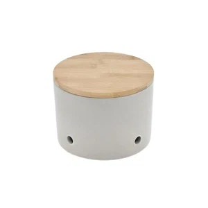 Barattolo per Aglio Cera-Design Argento Grigio Chiaro IN Ceramica Magu - Foto 1 di 1