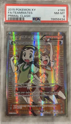 2015 Pokémon XY Primal Clash Teammates Full Art PSA 8 - Image 1 of 2
