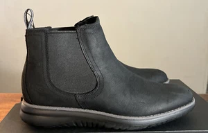 UGG MEN’S UNION CHELSEA WEATHER 1112362 BLACK SIZE 10 BOOTS WATERPROOF LEATHER - Picture 1 of 14