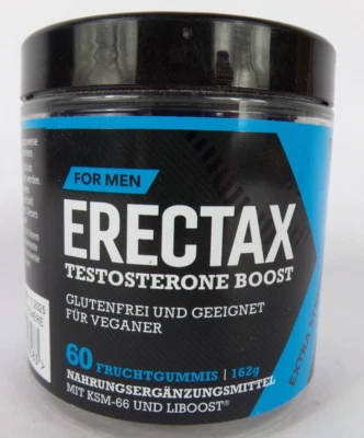 ERECTAX TESTOSTERONE BOOST - SANTE SEXUELLE HOMME - 60 GUMMIES - 11/2025