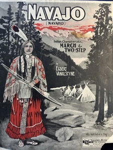 I 1903 Nativo Americano Ragtime NAVAJO Partituras de Van Alstyne - Imagen 1 de 2