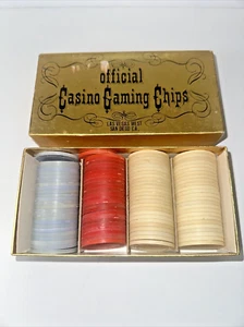 Las Vegas West Casino Vintage Gaming Chips Sands Circus Dunes & More Orig. Box - Bild 1 von 4