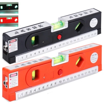 Tape Measure MultiPurpose DIY Spirit Level with Laser Horizontal Cross Rule Tool - Image 1 of 3