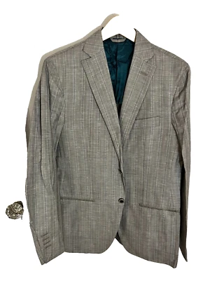 NWT IT46 Suit Bagnoli Sartoria Napoli Suit Grey Wool/Linen Abbito Gessato - Image 1 of 4
