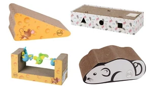 Cat Kitten Corrugated Cardboard Scratcher Scratching Pad Scraper Board Sofa Toy - Picture 1 of 26