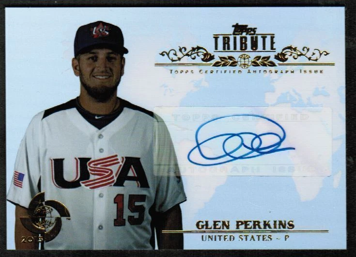 2013 Topps Tribute WBC Autograph #GP2 Glen Perkins USA Auto (REF 11516) - Image 1 of 1