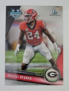 2023 Bowman Chrome U Football Malaki Starks #55 Georgia - Picture 1 of 2