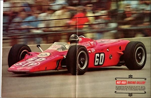 1968 Vintage Print Joe Leonard Indianapolis 500 Drag Racing Racer Hot Rod Car - Picture 1 of 3