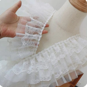 Ruffled Lace Trim by Yard Dance Costumes Cuff Lace Fringe Sewing Accessories - Picture 1 of 11