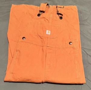 Carhartt Baby Boys' Canvas Overall Carhartt Brown 4T NWOTs Durable NO Lining - Picture 1 of 6