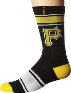 STANCE MLB PITTSBURGH PIRATES 'BUCS' CREW SOCK Mens Black Large 9-12 #M3110C5BUC - Picture 1 of 3