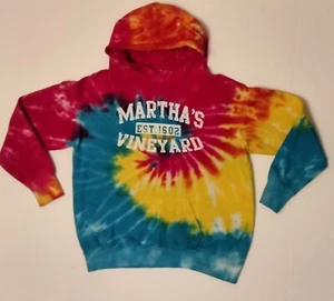 Girl’s Youth X-Large 13/14 Martha's Vineyard TYE-DYE Hooded Pullover Sweatshirt  - Picture 1 of 4