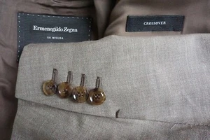 Ermenegildo Zegna Su Misura Crossover Milano CURRENT Light Brown 2Pc Suit Sz 44R - Picture 1 of 12