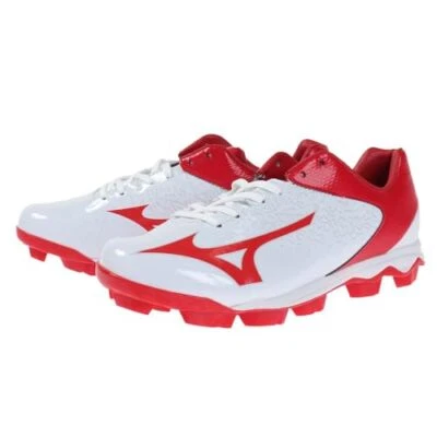Mizuno baseball softball spike WAVE SELECT 9 11GP1922 White x Red 28.5cm US10.5 - Image 1 of 4