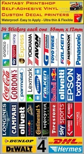 Slot Car Building Barrier Trackside Scalextric Stickers Decals x 34 - sheet 4 - Picture 1 of 3