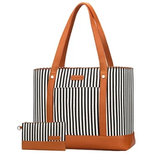 Laptop Tote Bag for Women, Water Resistant Canvas Womens Work Tote Bag, Large... - Picture 1 of 6