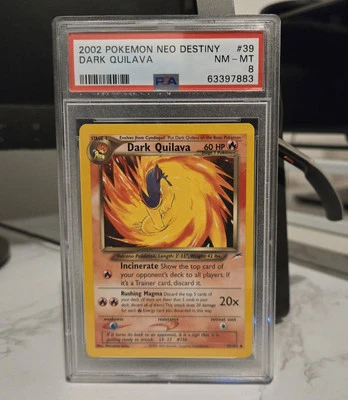 Dark Quilava 39/105 Pokemon TCG Neo Destiny 2002 English - PSA 8 - Image 1 of 2