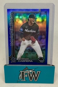 2025 Topps Series 2 Edward Cabrera #371 Blue Holo Foil /150 Marlins - Picture 1 of 3
