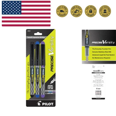 Plumas Estilográficas Precargadas Universitarias Precisas, Punta Media Acero Inoxidable Plumín, B... Foto 1 de 4