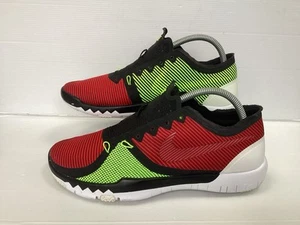 Nike Free Trainer 3.0 V4 Black Red Volt Trainingsschuhe 749361-066 Größe 7 1c getragen - Bild 1 von 15
