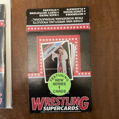 Tarjetas de lucha libre Wonderama 1988 NWA/WCW cajas de cera X 2 sin tarjetas ni envoltorios Foto 1 de 4