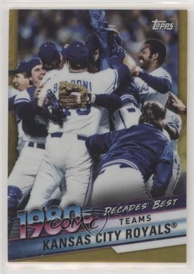 2020 Topps Teams Gold Refractor /50 Kansas City Royals Steve Balboni Hal McRae - Image 1 of 2