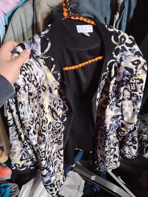 joan rivers blazer boho grande chaqueta poliéster casual beige Foto 1 de 2