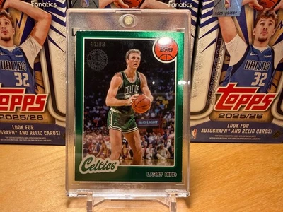 Larry Bird 1980-81 Green Foil 2025/26 Topps #44/99 Basketball  #80BK-1 Celtics - Image 1 of 2