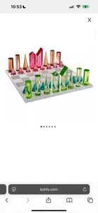 Acrylic Modern Chess Board Set Home Decor Table Top Game 12 Inch - Picture 1 of 3