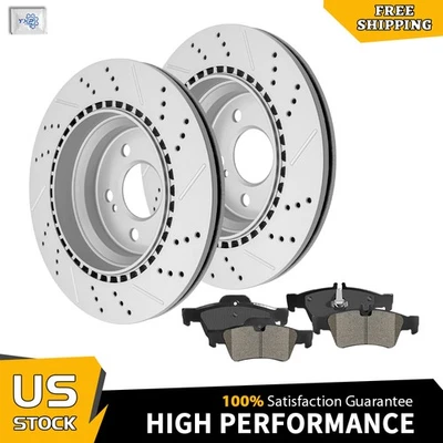 Rotores de freno traseros de 300 mm pastillas de cerámica para Mercedes-Benz E320 E350 E500 CLS550 Foto 1 de 4