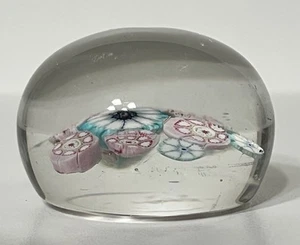Pisapapeles Millefiori de vidrio artístico cliché nuevo Baccarat St Louis un peso temprano - Imagen 1 de 8