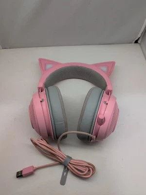 Razer Kraken RGB USB Gaming Headset Kitty Edition Tested Working #2 - Image 1 of 4